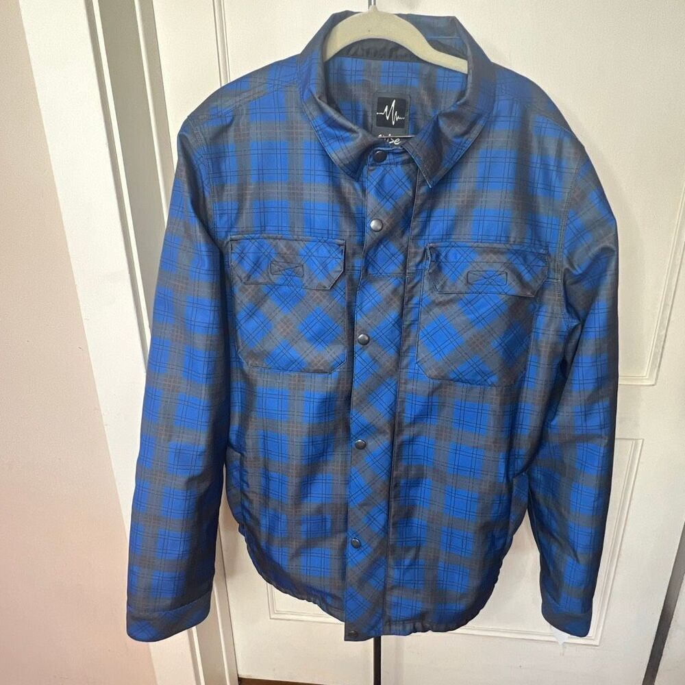 Pulse Snow Ski Snowboard Jacket Blue Plaid Size Medium